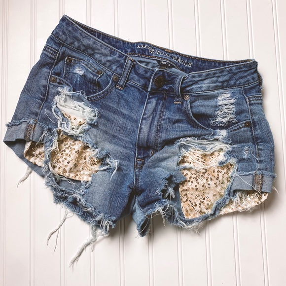 American eagle sequin pocket shorts Clearance